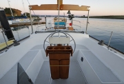 Cockpit looking aft from companionway.