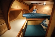 Forward cabin set up as full settee.